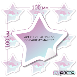 Срочная печать этикеток самоклеящихся в Ставрополе | Этикетка фигурная 100х100 мм.